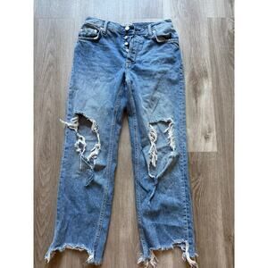 Free People We The Free Maggie Mid Rise Straight Leg,, Women’s. Size 25